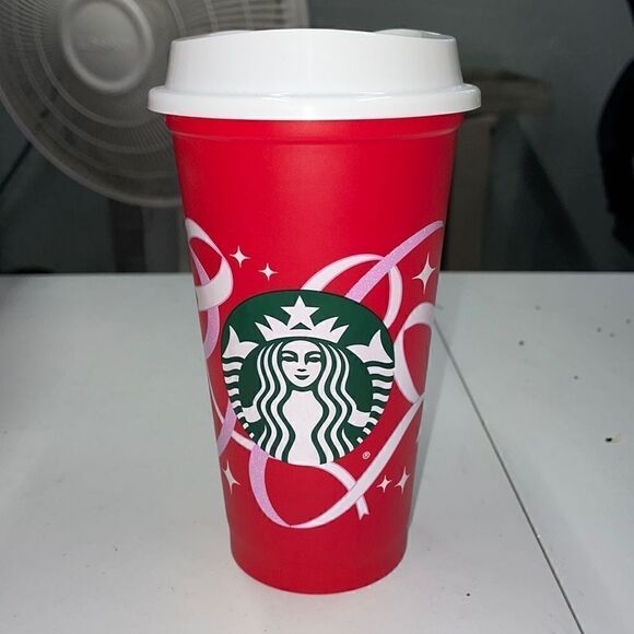 Starbucks Limited Edition 50 Years Ribbon Christmas Cup - Picture 1 of 2